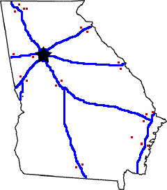Georgia state weigh station map