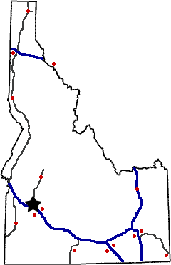Idaho state weigh station map