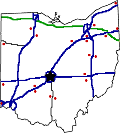 Ohio state weigh station map