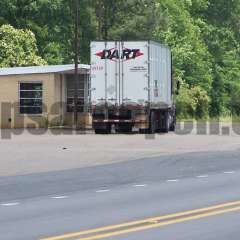 Crossroads (Bogalusa LA) Mississippi Weigh Station Truck Scale Picture Eastbound Trucks Must Cross the Roadway to Enter the Weigh Station.