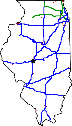 Illinois state weigh station map